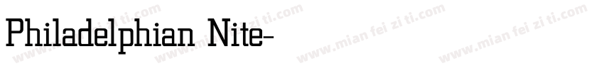 Philadelphian Nite字体转换